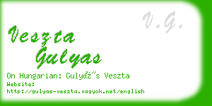 veszta gulyas business card